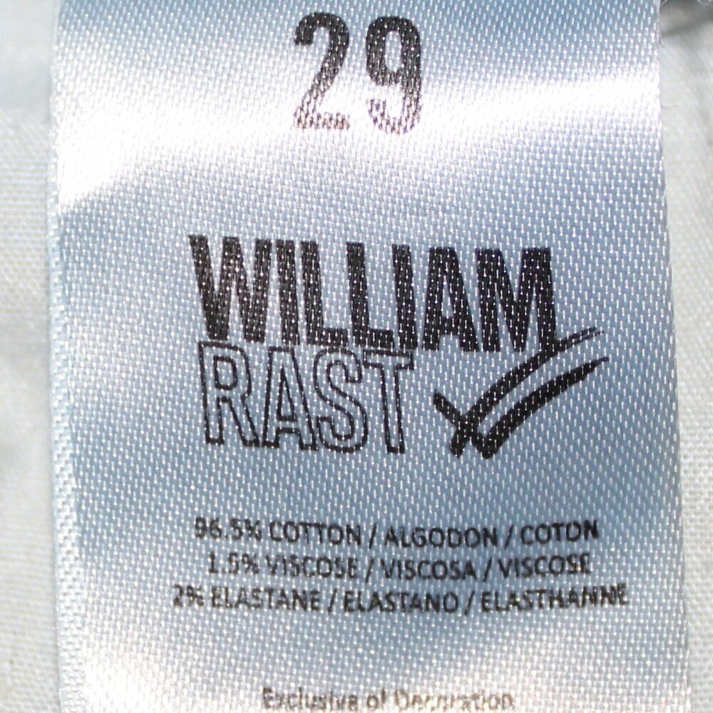 William Rast Cropped Straight Leg Distressed Mid-Rise Blue Medium Wash Jeans, 29 - Picture 4 of 4
